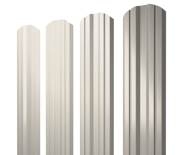 GL Штакетник Twin, фигурный 0.45 мм, Print Elite, Milky Wood TwinColor