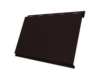 Металлический сайдинг Grand Line, Вертикаль Classic 0.45 мм, Drap-double TX, RAL 9005