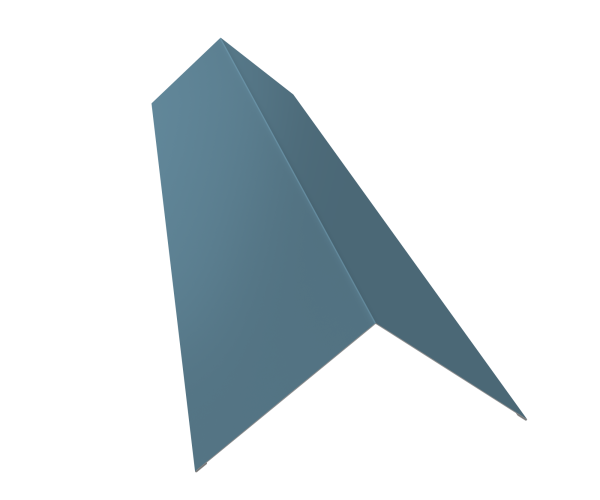 GL Планка конька плоского, 145х145 мм 0.45 мм, Drap TX, RAL 5024, L= 3000 мм