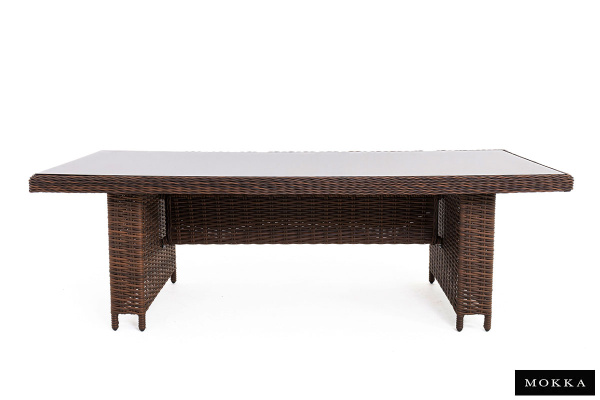 Комплект мебели Mokka San Marino, из искуственного ратанга, /стол обеденный, 8 кресел/ цвет: бронзовый
