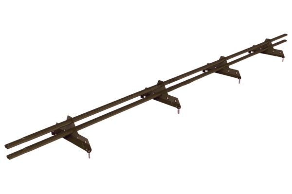 Снегозадержатель универсальный Roofsystems Promo Next 4 опоры, 2 трубы, овал 40х20, L=3000 мм, RAL 8019