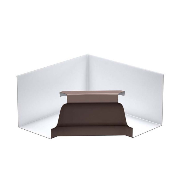 Угол желоба внутренний, Металл Профиль Бюджет, Ø120х86 мм, RAL 8017