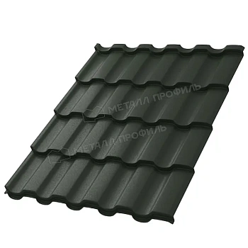 Металлочерепица МП, Монтекристо XL 0.5 мм, VikingMP E, RAL 6007