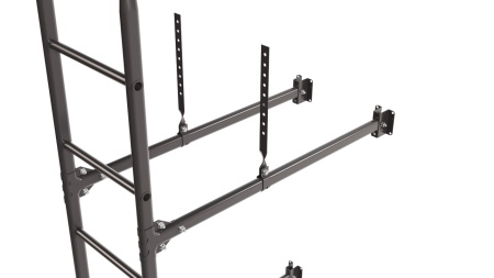 Фасадная лестница Borge, верхняя секция, L=1800 мм RAL 8019