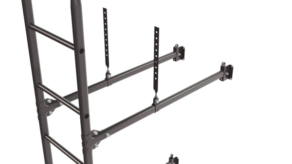 Фасадная лестница Borge, верхняя секция, L=1800 мм RAL 8019