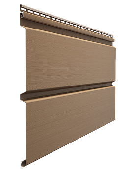 Виниловый сайдинг Docke, Брус D6S, L=3600х300 мм серия Premium, цвет: капучино