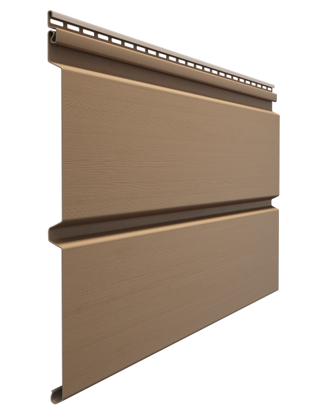 Виниловый сайдинг Docke, Брус D6S, L=3600х300 мм серия Premium, цвет: капучино