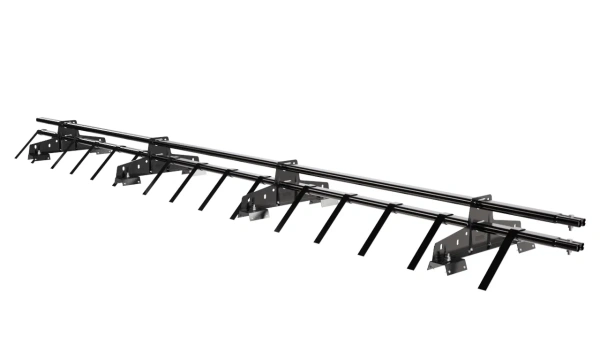 Снегозадержатель для профнастила Н-60, Н-75 Borge L=3000 мм, 4 опоры, 2 трубы, овал 25х45 RAL 9005 matt