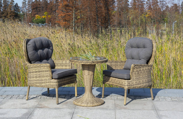 Стол кофейный из искусственного ротанга, Леванте цвет: соломенный