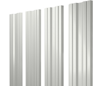 GL Штакетник Twin с прямым резом 0.5 мм, Satin, RAL 9003