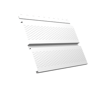 GL Софит металлический Квадро Брус, с перфорацией 0.45 мм, PE, RAL 9003