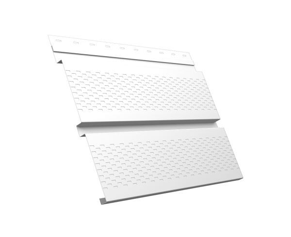 GL Софит металлический Квадро Брус, с перфорацией 0.45 мм, Drap TX, RAL 9003