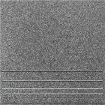 Керамогранит, Уральский гранит, Стандарт, 300х300х8 мм УГ 119, Матовый, ступени, темно-серый