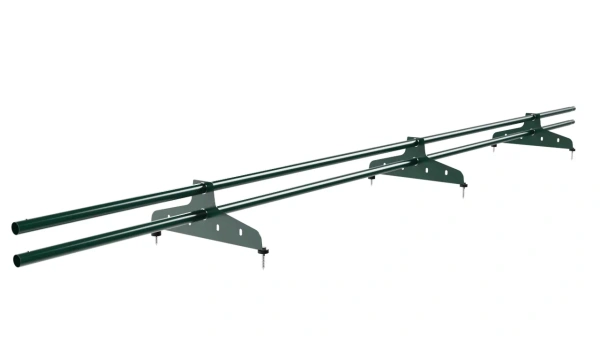 Снегозадержатель универсальный NewLine L=3000 мм, 3 опоры, 2 трубы, круг Ø25 мм, RAL 6005