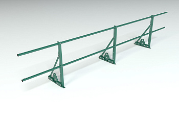 Ограждение кровельное для фальцевой кровли Roofsystems Econom Smart фальц, H=600 мм RAL 6005, L=3000 мм