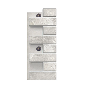 Термопанель угловая Европа с плиткой Keramin, 250х250х600 мм, 80 мм ППС, гладкий, цвет: Колорадо 1