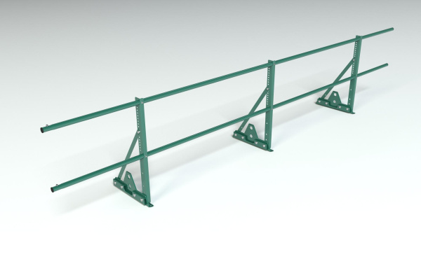 Ограждение кровельное для фальцевой кровли Roofsystems Econom Smart фальц, H=600 мм RAL 6005, L=3000 мм