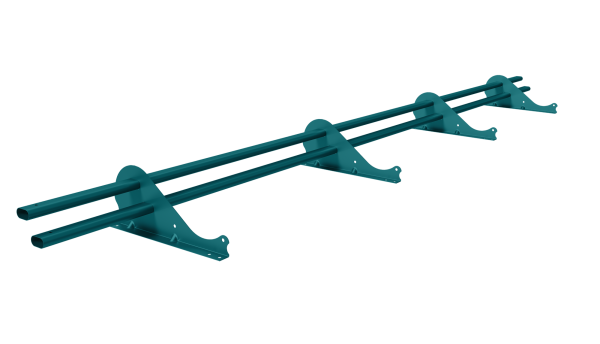 Снегозадержатель Grand Line Snow Kit универсальный, L=3000 мм, 4 опоры, 2 трубы, овал 42х21 мм RAL 5021