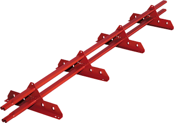 Снегозадержатель для фальцевой кровли Roofsystems Elite Next фальц 4 опоры, 2 трубы, овал 40х20, L=3000 мм, RAL 3005