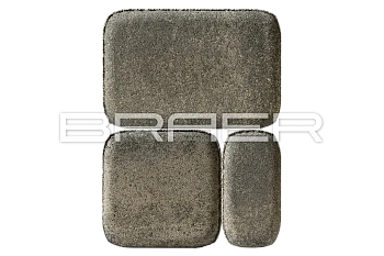 Тротуарная плитка Braer Классико 60 мм 57х115, 115х115, 172х115 мм, цвет: Color Mix Туман