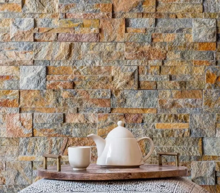 Кварцит, 3D панель из камня, 350х180 мм, Modern Multi Quartz
