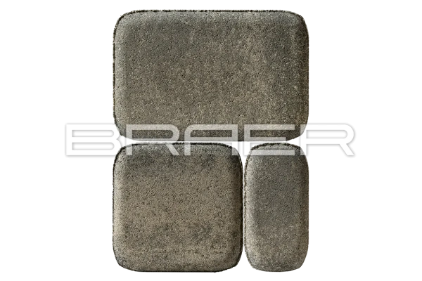 Тротуарная плитка Braer Классико 60 мм 57х115, 115х115, 172х115 мм, цвет: Color Mix Туман