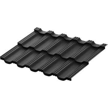 Модульная металлочерепица Aquasystem, Гётеборг XXL 1205х865 мм 0.5 мм, Rooftop Бархат, RAL 9005