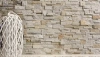 Кварцит, 3D панель из камня, 350х180 мм, Modern Beige Quartz