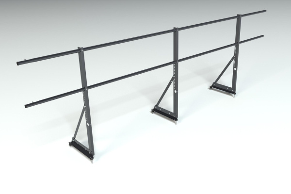 Ограждение кровельное, универсальное Roofsystems Econom, H=900 мм RAL 9005, L=3000 мм