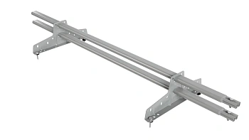 Снегозадержатель универсальный Borge L=1500 мм, 2 опоры, 2 трубы, овал 25х45 RAL 9006