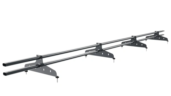 Снегозадержатель универсальный NewLine L=3000 мм, 4 опоры, 2 трубы, овал 20х40 мм RAL 7016