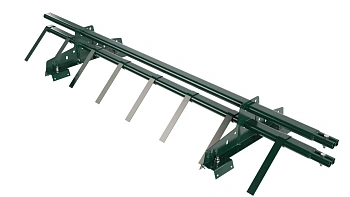 Снегозадержатель для профнастила Н-60, Н-75 Borge L=1500 мм, 2 опоры, 2 трубы, овал 25х45 RAL 6005