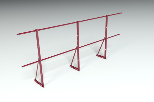 Ограждение кровельное для фальцевой кровли Roofsystems Econom фальц, H=1200 мм RAL 3005, L=3000 мм