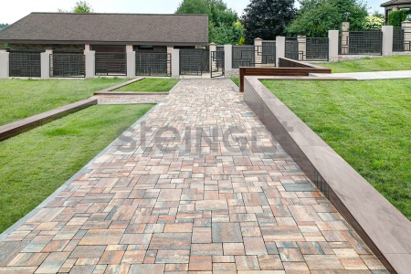 Тротуарная плитка Steingot Бавария 60 мм 140/210/280 х 70/140/210 мм, цвет: Stein Ferro