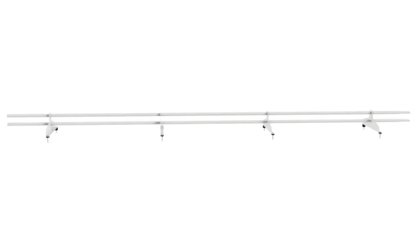 Снегозадержатель универсальный NewLine L=3000 мм, 4 опоры, 2 трубы, овал 20х40 мм RAL 9003