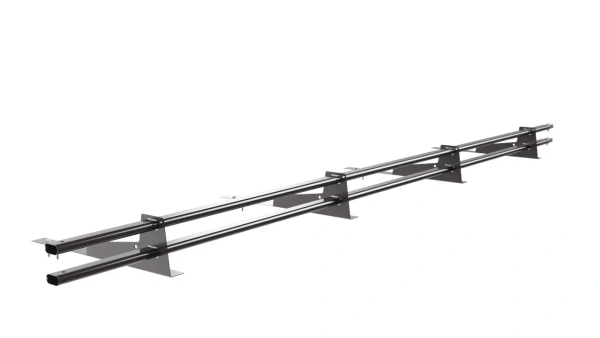 Снегозадержатель для гибкой черепицы Borge L=3000 мм, 4 опоры, 2 трубы, овал 25х45 RR 32