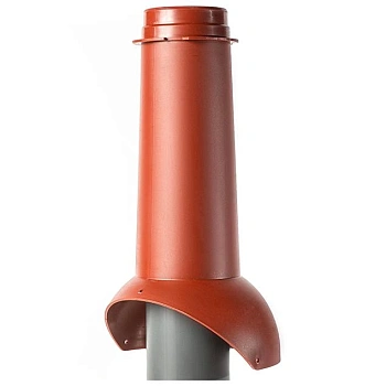 Вентиляционный выход канализации Krovent Pipe-VT IS 110 мм красно-коричневый