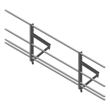 Ограждение универсальное Optima со снегозадержателем H=650 мм, L=2000 мм, RAL 7004