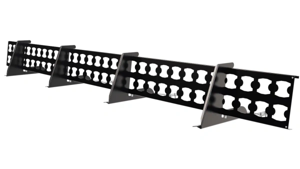 Снегозадержатель решетчатый для натуральной черепицы Borge L=2500 мм, 4 опоры, 1 полотно RAL 9005