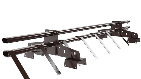 Снегозадержатель для профнастила Н-114 Borge L=1500 мм 2 опоры, 2 трубы, овал 25х45 NL 805