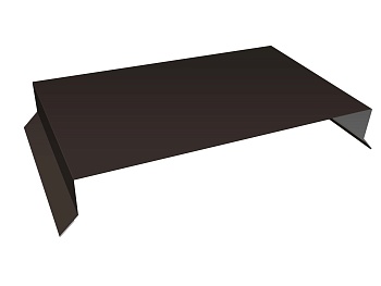 GL Парапетная крышка прямая 0.5 мм, Satin , RR 32, 250 мм, L=3000 мм