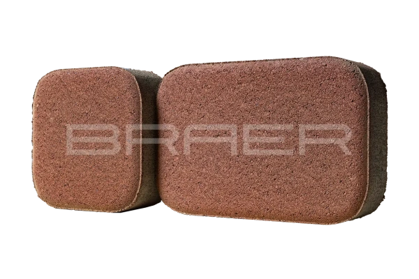 Тротуарная плитка Braer Классико Дуо 40 мм 115х115, 172х115 мм, цвет: винный