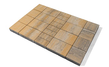 Тротуарная плитка Braer Мозайка 60 мм 200х100, 200х200, 300х200 мм, цвет: Color Mix Песчаник