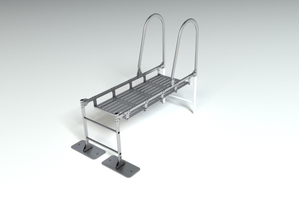 Парапетный мостик Roofsystems Prestige, H=600 мм, L=1500 мм zinc