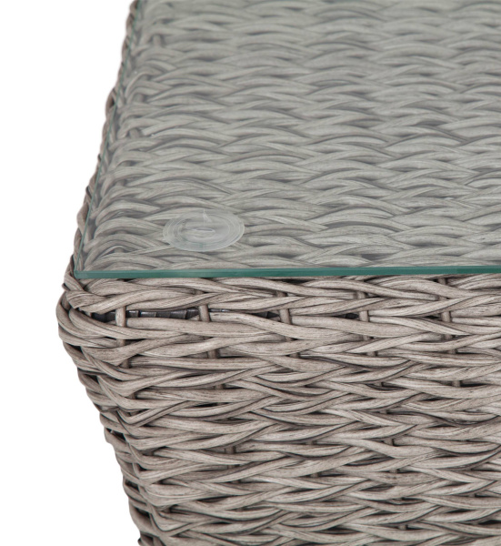 Стол журнальный из искусственного ротанга /гиацинт/, Капучино цвет: серый