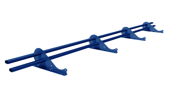 Снегозадержатель Grand Line Snow Kit универсальный, L=3000 мм, 4 опоры, 2 трубы, овал 42х21 мм RAL 5005