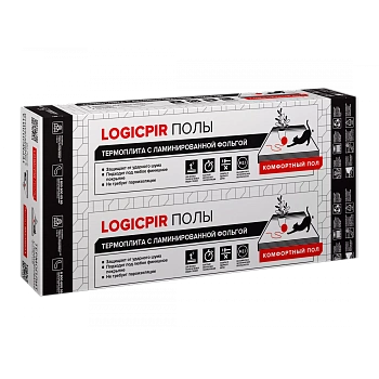 Технониколь, Logicpir Полы ФЛ/ФЛ 1190х590х50 мм 3.510 м2, 0.17 м3