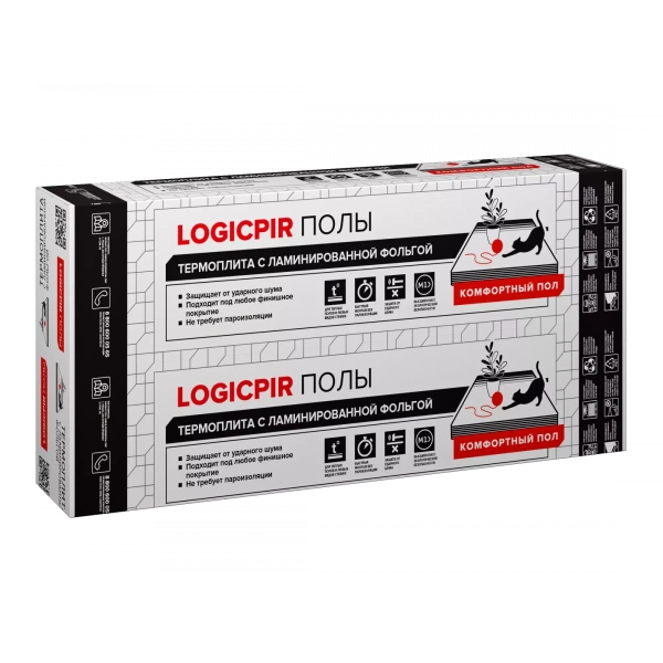 Технониколь, Logicpir Полы ФЛ/ФЛ 1190х590х50 мм 3.510 м2, 0.17 м3