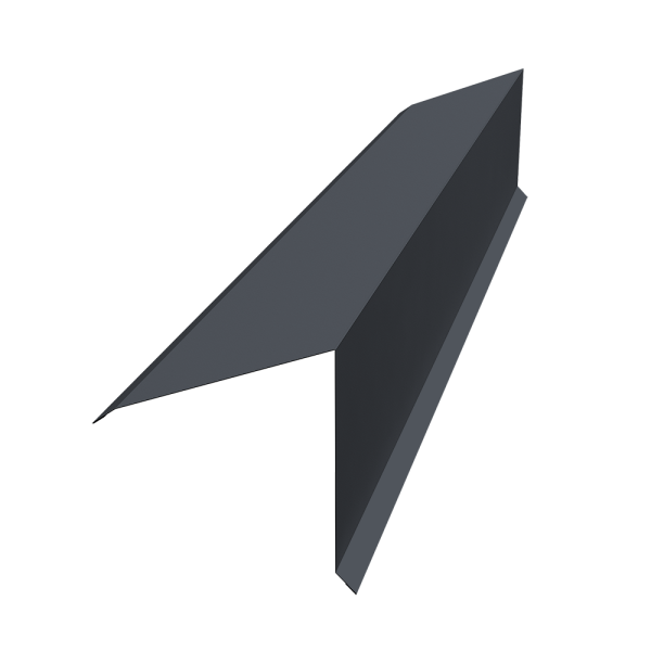 GL Планка конька односкатной кровли, 160х160 мм 0.45 мм, PE, RAL 7024, L=3000 мм