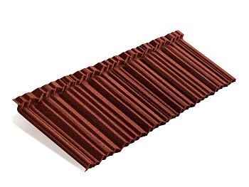Композитная черепица Metrotile MetroShake 2, 1330 х 415 мм цвет:  красный